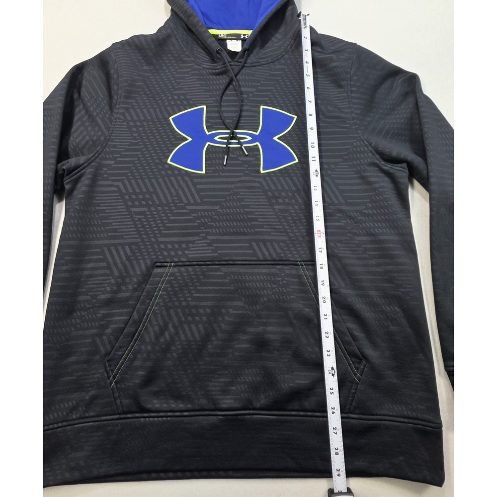 Under Armour Hoodie Mens L LIMITED USE Pullover Sweatshirt Gray Neon - Picture 6 of 9